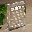 Dad Personalized Poetry Keepsake Block