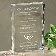 Once In A Lifetime Anniversary Keepsake Block