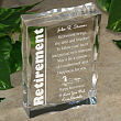 Retirement Keepsake Block