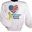 American Heart Welcome Home Personalized Military Sweatshirt 51846X
