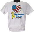 American Heart Welcome Home Personalized Military T-shirt