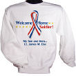 Red, White and Blue Ribbon Personalized Military Sweatshirt