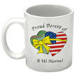 Two Hearts Personalized Military Ceramic Coffee Mug