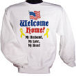 Welcome Home Flag Personalized Military Sweatshirt