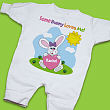 Some Bunny Loves Her Personalized Easter Fleece Romper