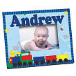 New Baby "All Aboard Baby Train" Personalized Printed Frame