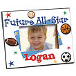 New Baby "Future All-Star"  Personalized  Printed Frame