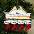 Personalized White Mantle Ornament