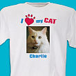 I Love My Cat Personalized Photo T-shirt 31479X