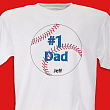 Personalized 1 Baseball Fan T-shirt