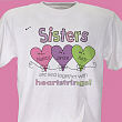 Heart Strings Personalized Sisters Shirt