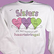 Heart Strings Personalized Sisters Sweatshirt 5409X