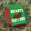Football Party Zone Personalized Coaster Set