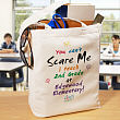 Can't Scare Me Teacher Personalized Canvas  Tote Bag
