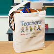 Personalized Canvas Teacher Tote Bag Make Each Child Count 811212
