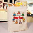 Bear Hugs Personalized Canvas Tote Bag