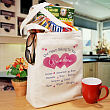 Our Hearts Belong To  Personalized Canvas Tote Bag