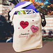 Loving Hearts Personalized Canvas Valentine Tote Bag 85232