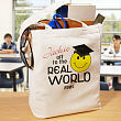 Off To The Real World Personalized Canvas Tote Bag