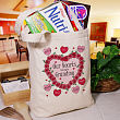 Heart Wreath Personalized Canvas Tote Bag 88962