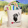 I Love My Dog Personalized Canvas Tote Bag