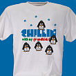 Chillin' Penguins Personalized Winter T-Shirt