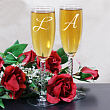 Our Initials Personalized Wedding Toasting Flutes 8527350