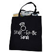 Bride-To-Be Personalized Black Canvas Tote Bag 818712BK
