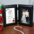 On Your Anniversary Black Bi-Fold Personalized Picture Frame