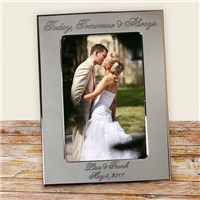 Engraved Silver Wedding Picture Frame Engraved Today, Tomorrow