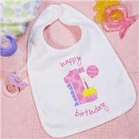 Personalized 1st Birthday Baby Bib Personalized Baby Girl Bib From