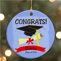 Personalized Ceramic Graduation Christmas Ornament | GiftsForYouNow.com