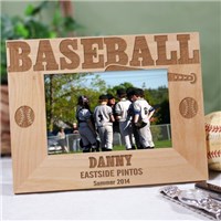 Personalized Baseball Wood Picture Frame | Personalized baseball Photo