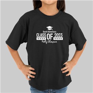 Personalized Class of Cap Youth T-Shirt - Purple - Youth M 10/12 by Gifts For You Now