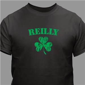 Personalized Irish Shamrock T-Shirt - Navy - Youth S 6/8(Chest Size 28-30) by Gifts For You Now