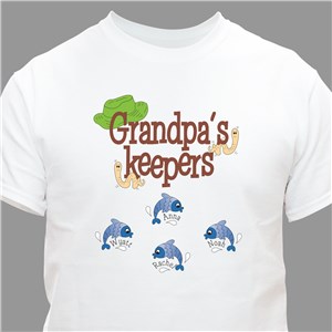 Personalized Fisherman's Keepers T-shirt - White - Large (Mens 42/44- Ladies 14/16) by Gifts For You Now