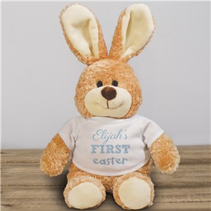 Personalized My First Easter Bunny - Blue - Sm Brown Bunny by Gifts For You Now