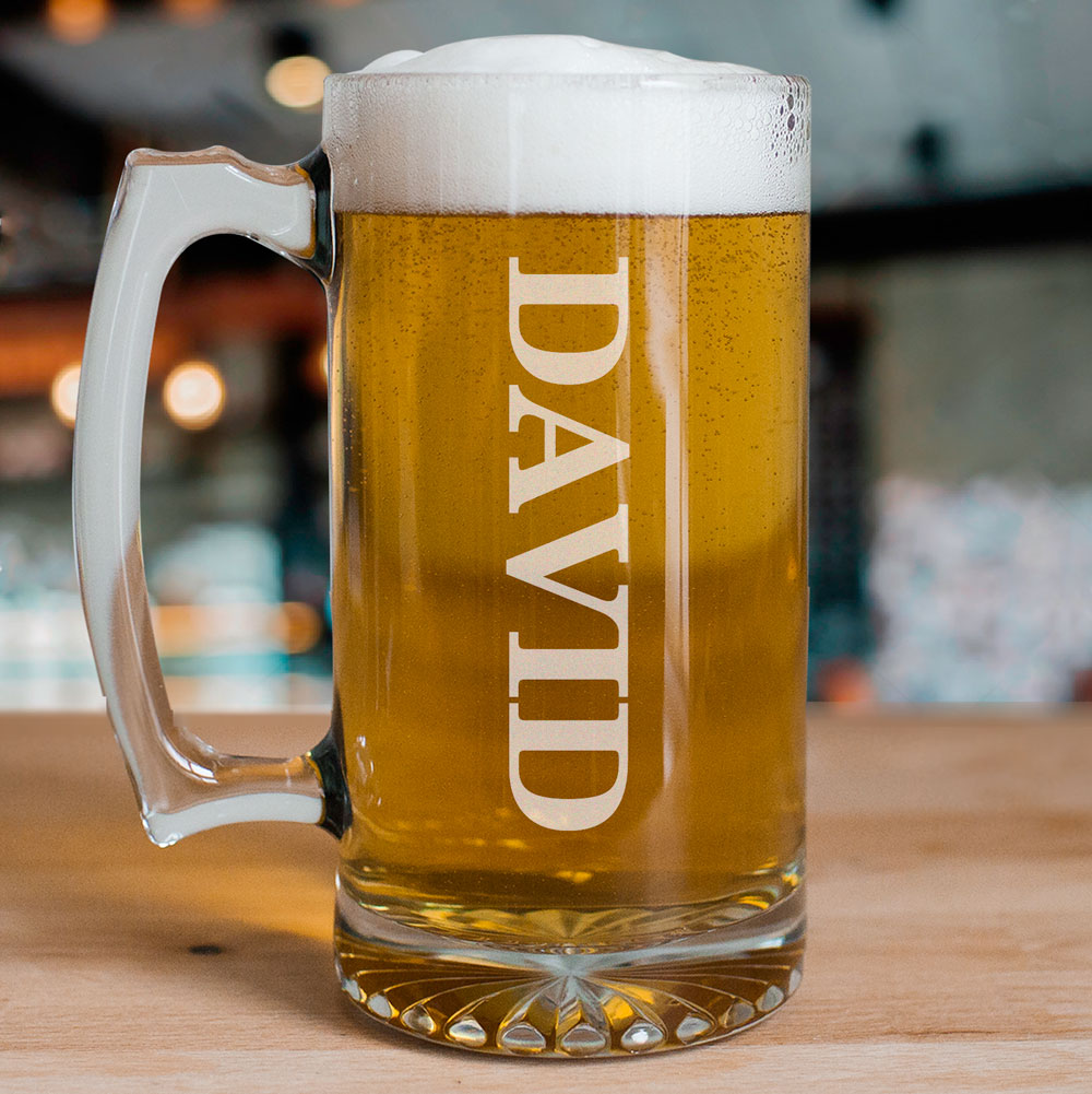 Engraved Glass Beer Mug Beer Mug For Him