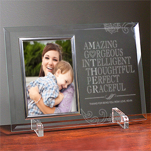 Engraved Glass Picture Frame For Mom | GiftsForYouNow