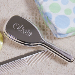 personalized baby brush and comb set