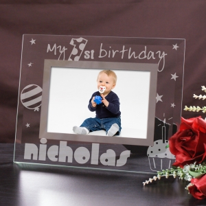 birthday frame personalized baby 1st engraved glass giftsforyounow frames