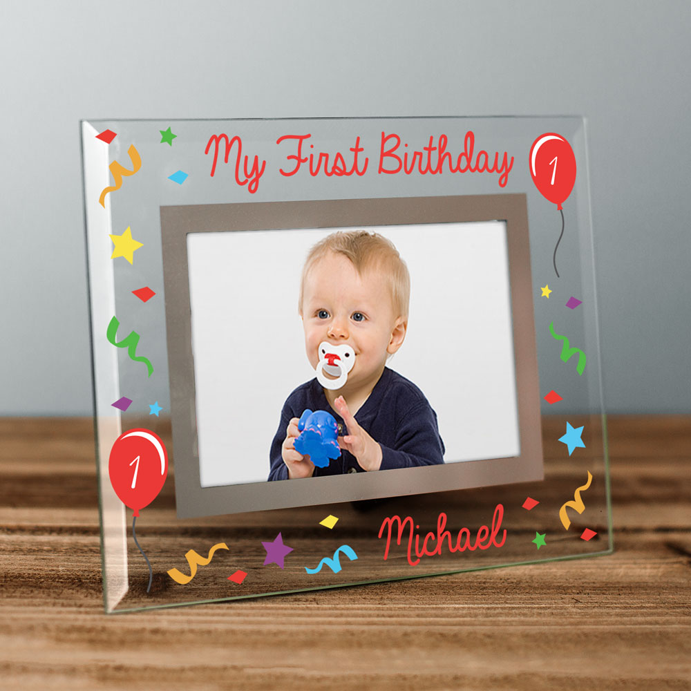 first birthday photo frame personalized