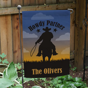 Cowboy Garden Flag | Personalized Cowboy Garden Flag