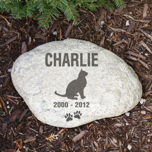 Personalized Engraved Cat Memorial Garden Stone | GiftsForYouNow