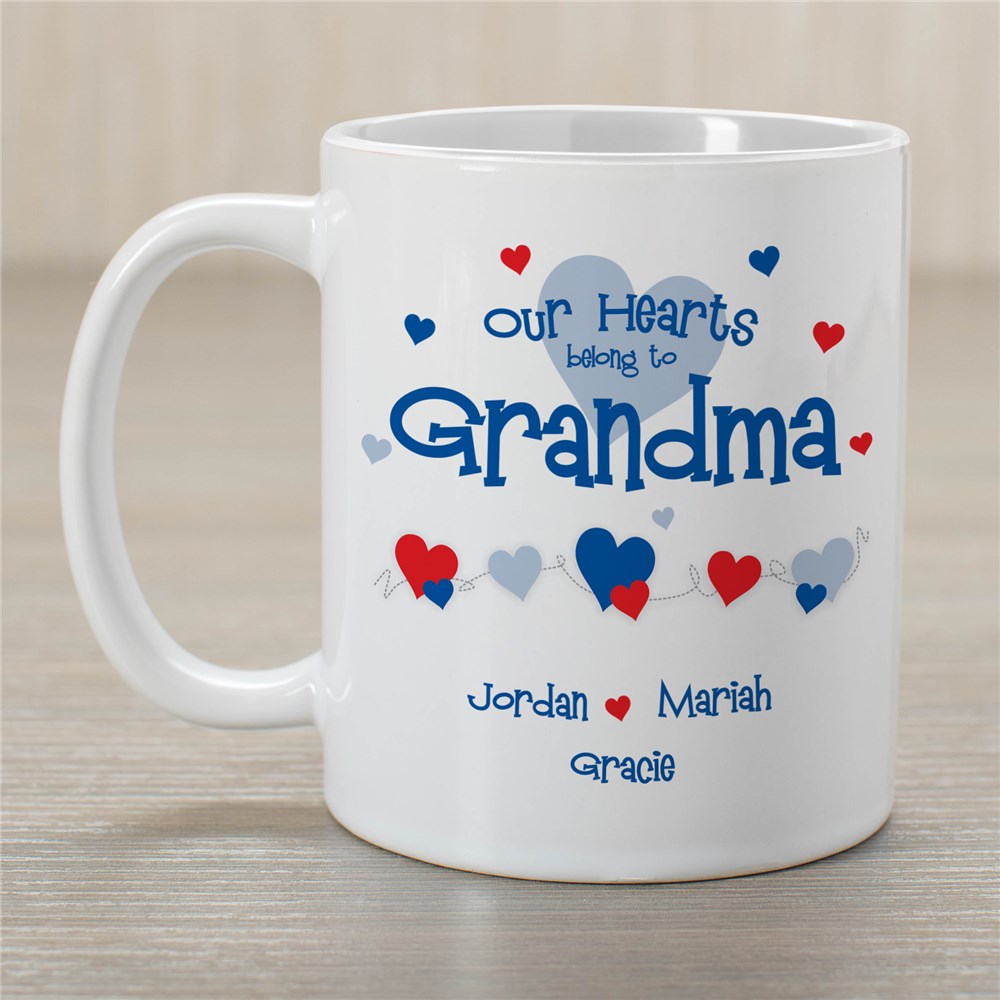 Personalized Grandpa Mug Our Hearts Belong To GiftsForYouNow