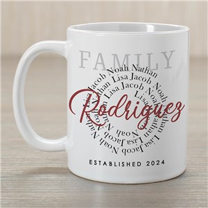 Personalized Spiral Word Art Coffee Mug 2226400