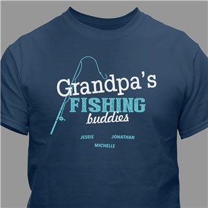 Grandpas Fishing Buddies Personalized T-Shirt | Grandpa Shirts For Father's Day