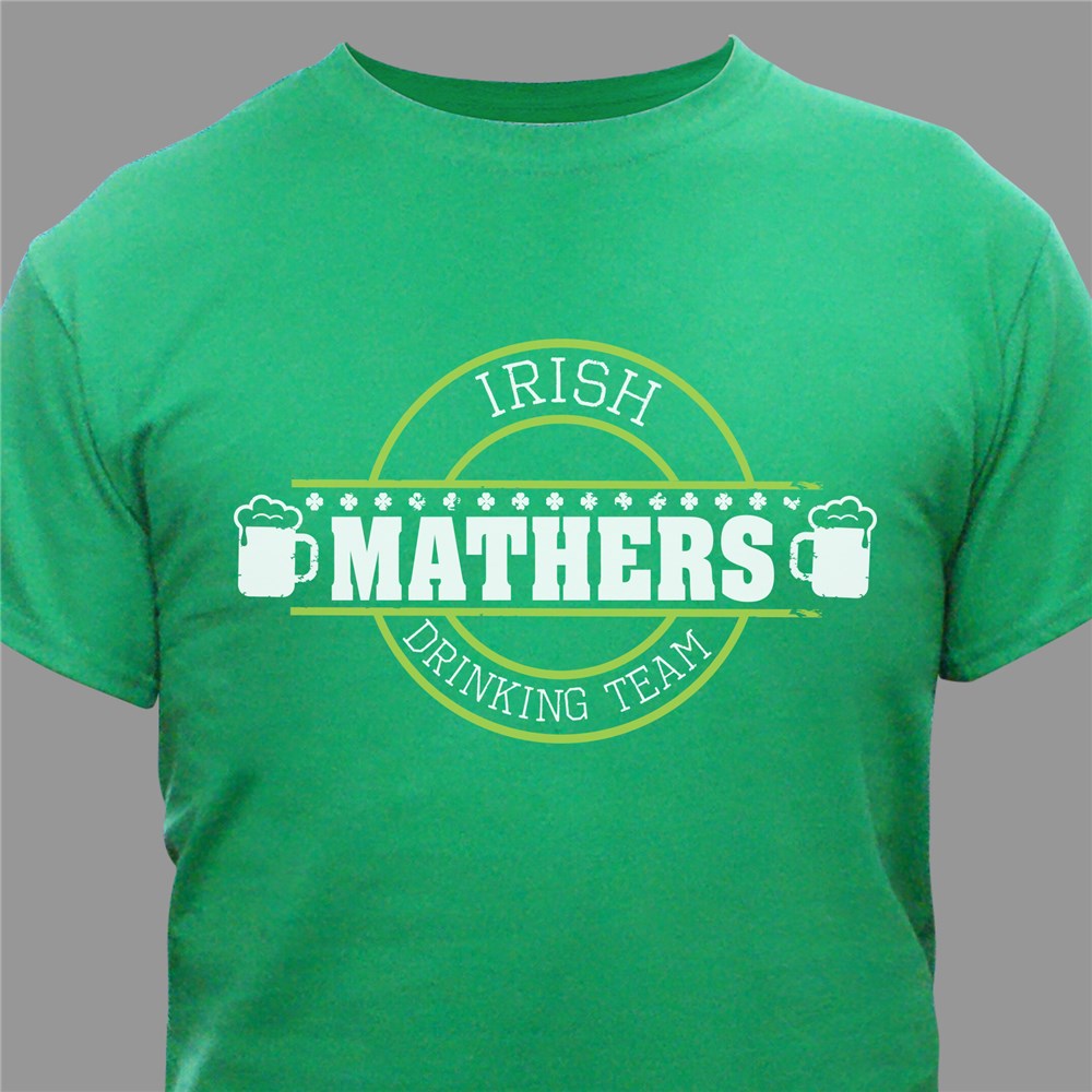 Personalized Irish Drinking Team T-Shirt | GiftsForYouNow