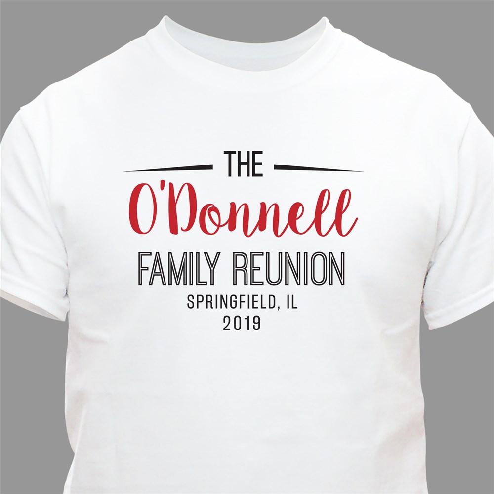 Personalized Family Reunion With Script Name T-Shirt | GiftsForYouNow