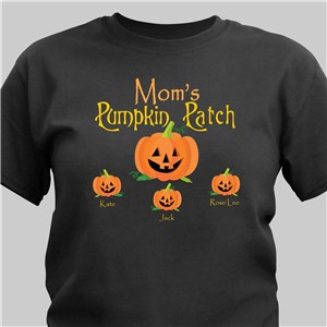 Personalized Pumpkin Patch Black T-Shirt 315460X